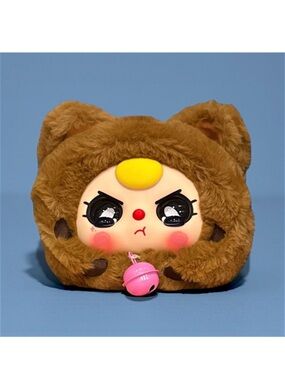 Baby Three Fortune Cat Zipper Bag Plush